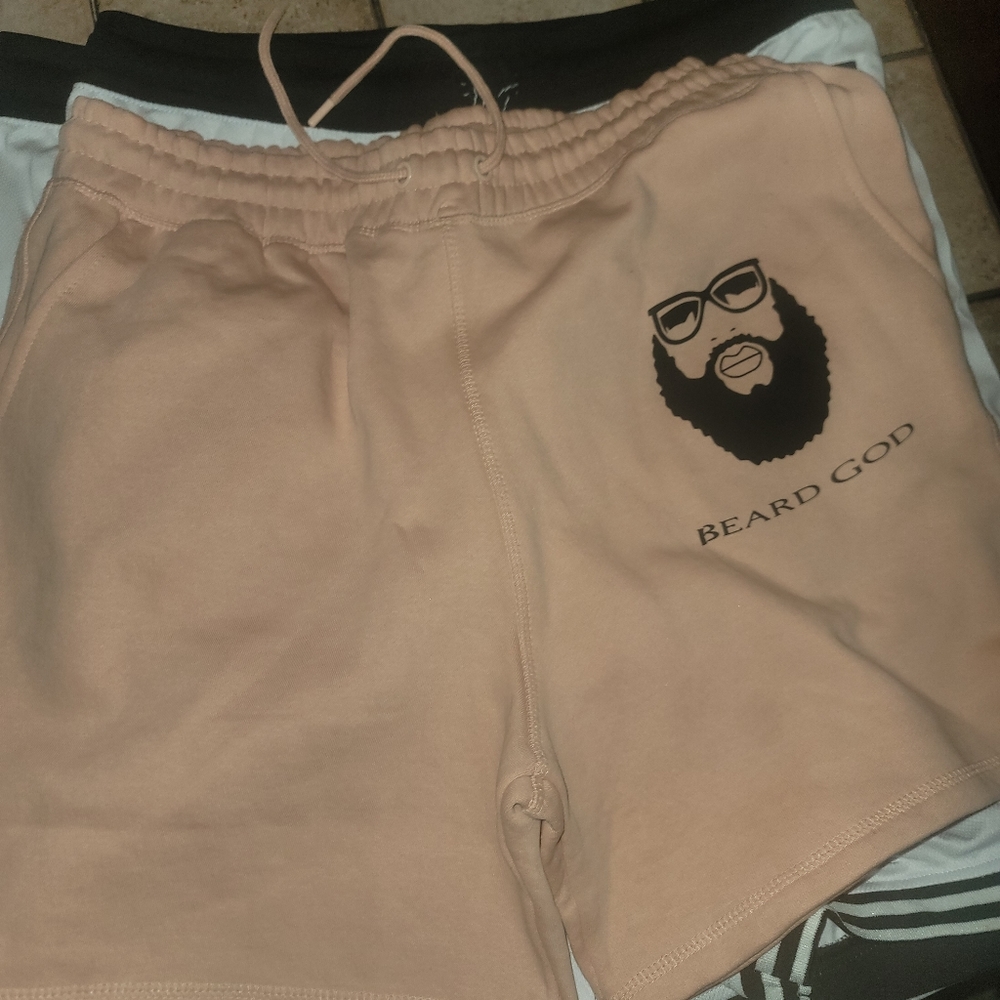 Beard God sweat shorts